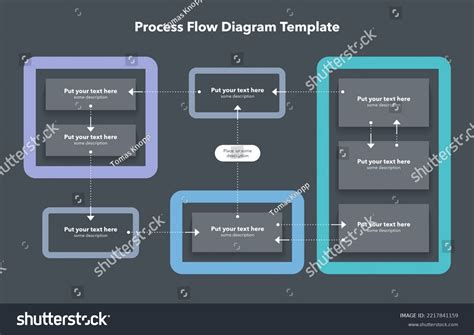 Simple Modern Template Process Flow Diagram Stock Vector (Royalty Free ...