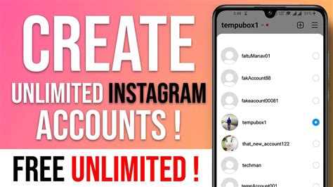 How To Create Unlimited Fake Instagram Accounts For Free Create Fake