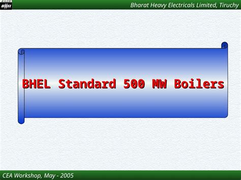 Ppt Bhel Standard 500 Mw Boilers Dokumentips