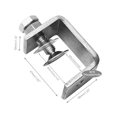 4X Stainless Steel C Clamps Tiger Clamp For Mounting U Clamps Small