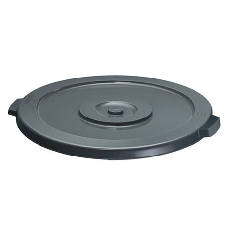 38L Round Food-Grade Bin Lid- Grey (FBL038GRY) - Richmond Rolling Solutions