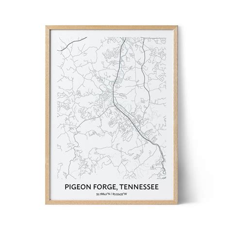 Pigeon Forge Map Poster - Your City Map Art - Positive Prints