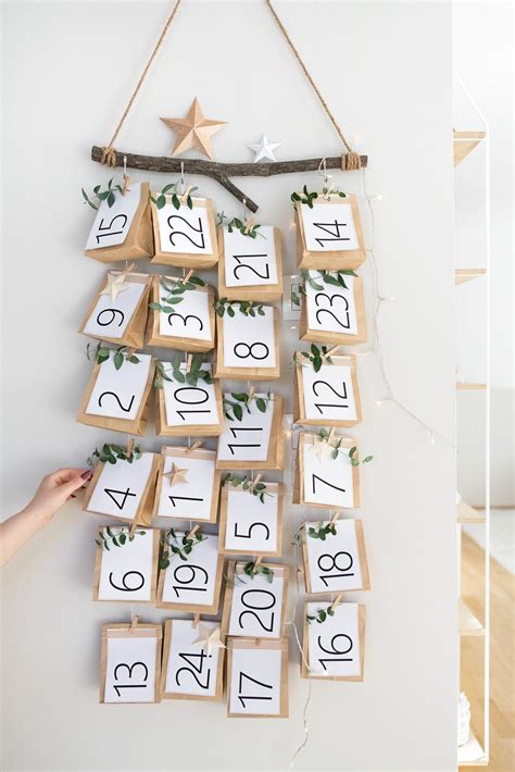 DIY Adventskalender aus Papiertüten zum Wieder Befüllen Anleitung