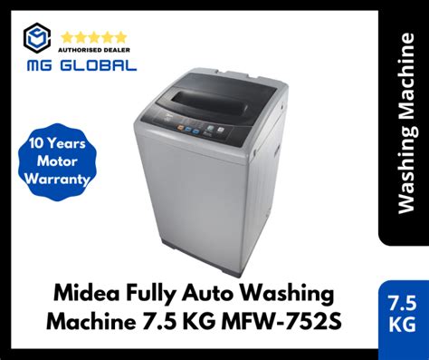 Midea Fully Auto Washing Machine 7 5 KG MFW 752S Fuzzy Logic Mesin