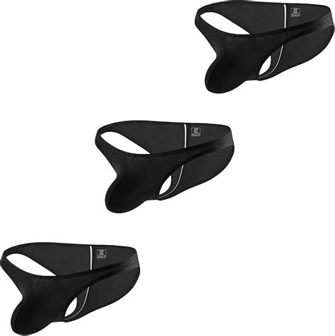 Faringoto Herren Unterwäsche Niedrige Taille Eisseide Herren Slip Durchscheinend Bikini Amazon