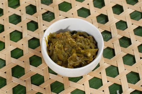 Sambal Lado Mudo Or Sambal Cabe Ijo Traditional Green Chili Paste From