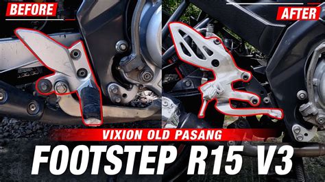 Modifikasi Vixion OLD Pasang Footstep R15 V3 Makin Cakep Dan Ganteng