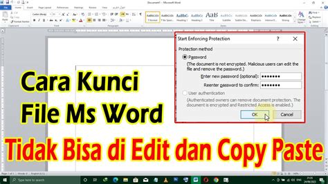 Cara Mengunci File Dokument Microsoft Word Agar Tidak Bisa Di Edit