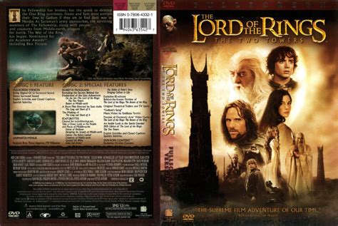 The Lord Of The Rings The Two Towers Dvd Cover