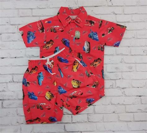 Conjunto Mauricinho Carros Hot Wheels Vermelho