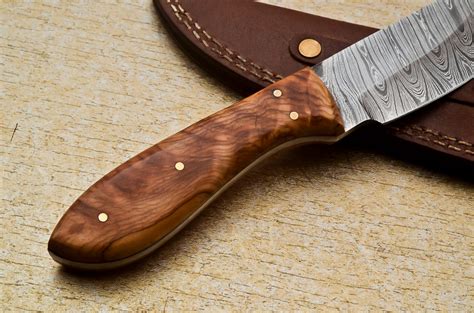 Hermoso Cuchillo Hecho A Mano Damasco Acero Camping Etsy Espa A