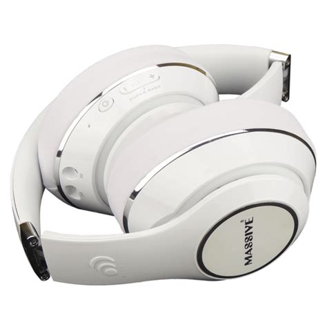 Flex White Bluetooth Headphones Massive Audio