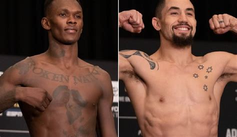 Ufc 271 Weigh Ins Video Israel Adesanya Robert Whittaker On Mark