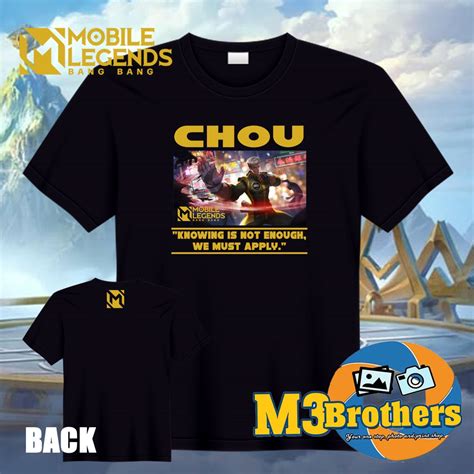 CHOU Mobile Legends Cotton Shirt ML Shirt MLBB Shirt CVC Cotton