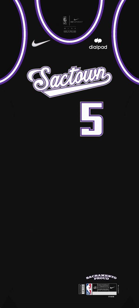 The Sacramento Six Basketball Jersey Is Shown In Black And Purple With