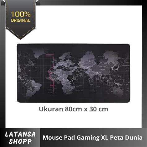 Jual Mouse Pad Gaming Jumbo 30 X 80 Cm Mousepad Besar XL Peta Dunia