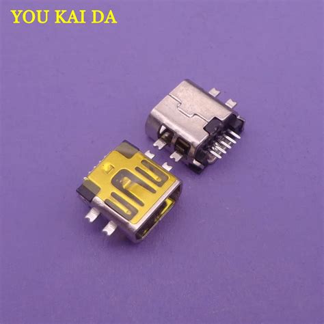 50pcslot Mini Usb Connector Type B Female Charging Port 5 Pin 5pin Micro Usb Jack Socket 180