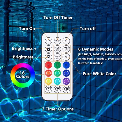 LyLmLe Luces LED Recargables Para Piscina Luces LED Sumergibles RGBW