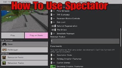 How To Use Spectator Mode In Minecraft Minecraft Tutorial Howto