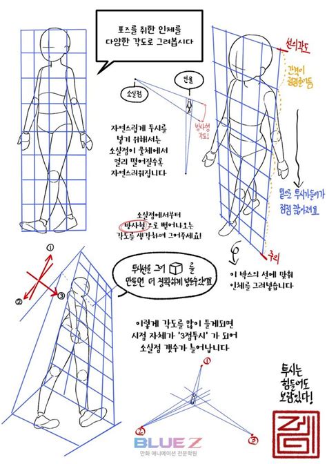 블루젯 만화학원 On X 투시도 수업 드로잉 강좌 그리기 튜토리얼