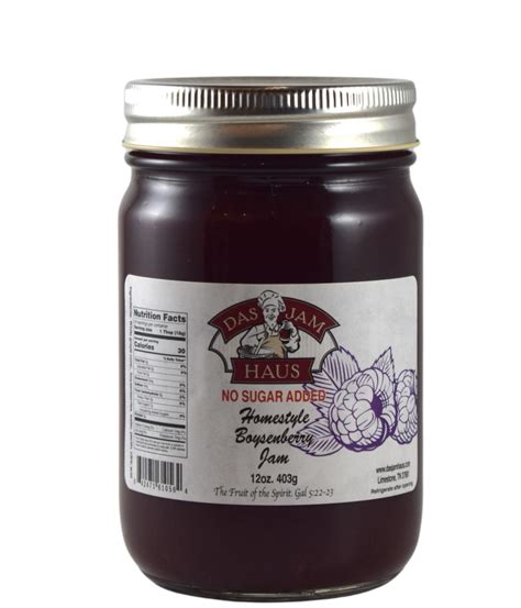 No Sugar Added Boysenberry Fruit Jam Das Jam Haus In Tennessee