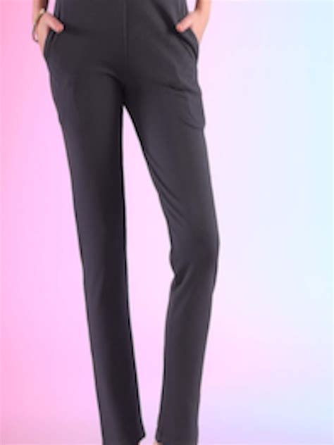 Buy FITHUB Women Slim Fit High Rise Formal Trousers Trousers For