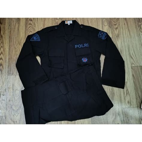 Jual Seragam Pdl Hitam Tactical Jatah Brimob Terbaru Shopee Indonesia