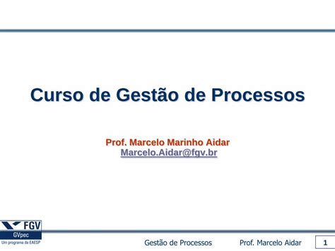 PDF Curso de Gestão de Processos PDF fileGestão de Processos Prof