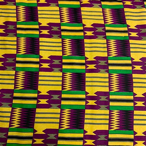 Kente African Print Fabric Cotton Ankara 44 Inches Sold By The Yard