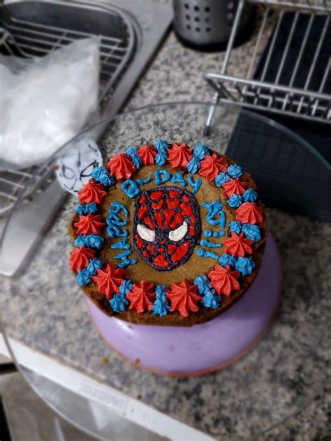 Spiderman Cookie Cake