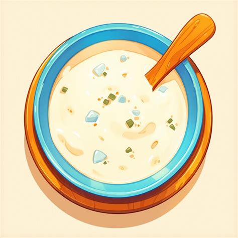 Premium Vector | Creamy ranch dressing dip cartoon style