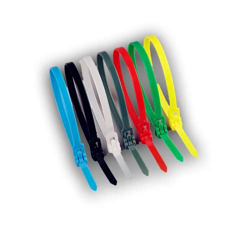 50pcs Colored Plastics Cable Ties 4 150mm Releasable Cable Ties