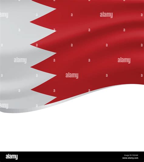 Waving Flag Of Bahrain Isolated On White Background Stock Vector Image