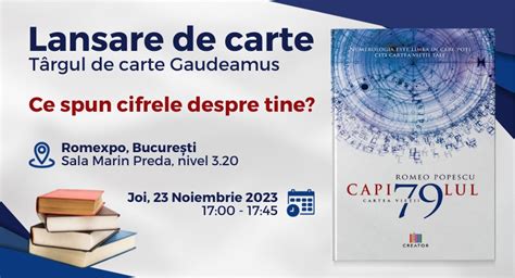 Lansare Carte Capitolul 79 Cartea Vieții la târgul de carte