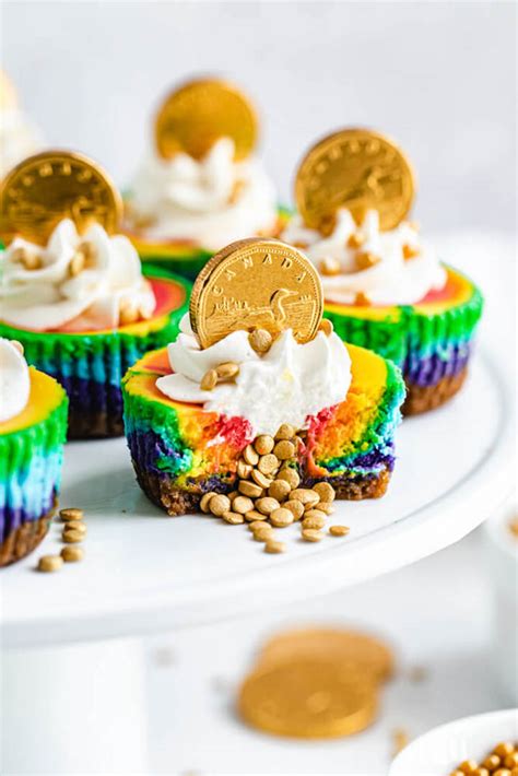 Pot Of Gold Mini Rainbow Cheesecakes Queenslee Appétit