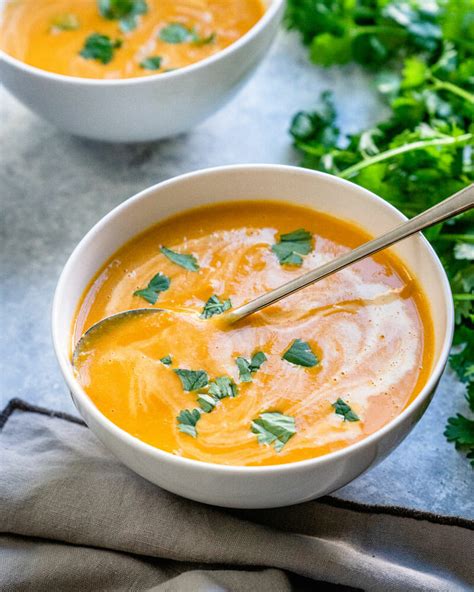 This Easy Curried Butternut Squash Soup Recipe Is Just Perfect Creamy And Seasoned With Ginger