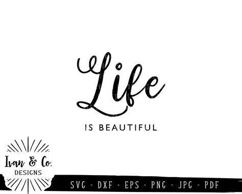 Svg Files Life Is Beautiful Svg Farmhouse Svg Home Cricut Etsy