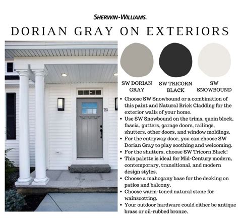 Sherwin Williams Dorian Gray Coordinating Colors For The Whole Etsy