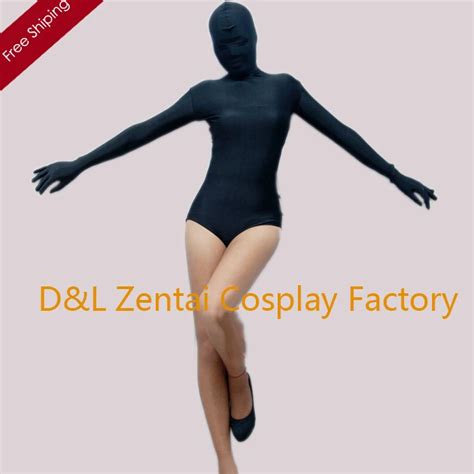 Free Shipping Dhl Exotic Adult Lycra Spandex Bodysuit Black Zentai