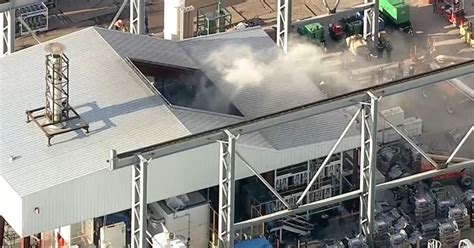 Fire Crews Knock Down Fire At Tesla Factory in Fremont - CBS San Francisco