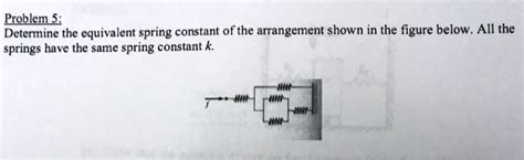 SOLVED Problem 5 Determine The Equivalent Spring Constant Of The