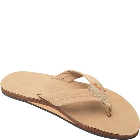 Rainbow Men's Strap Premier Leather Flip Flops - Sierra Brown ...