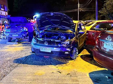 Colisión involucró a cuatro autos anoche en Puerto Montt