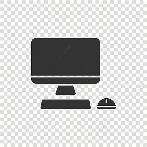 Pc Desktop Gaya Datar Dengan Tampilan Monitor Latar Belakang Terisolasi