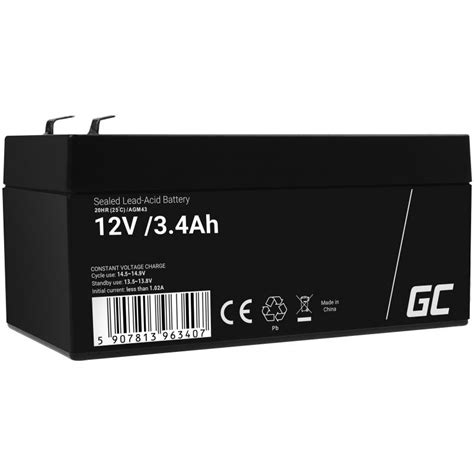 Green Cell AGM akku 12V 3,4Ah - Automasa.fi