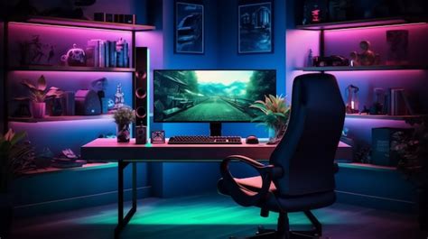 Premium AI Image | PC Desk Setup