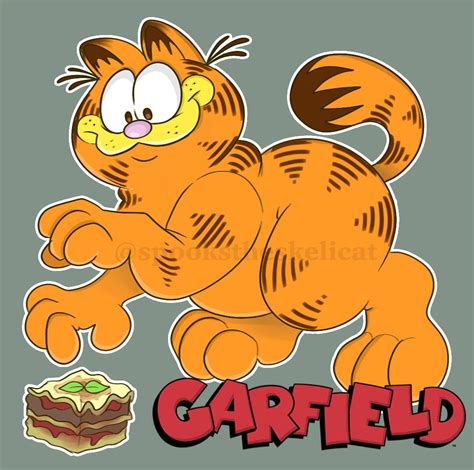 Handmade Garfield & Lasagna Stickers - Etsy