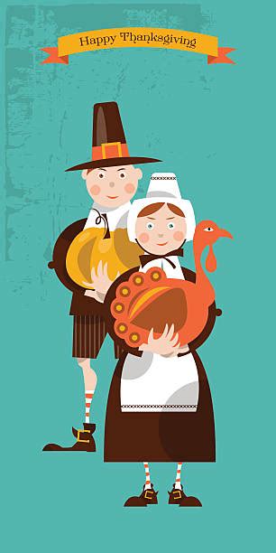 Clip Art Of A Female Pilgrim Illustrations Royalty Free Vector