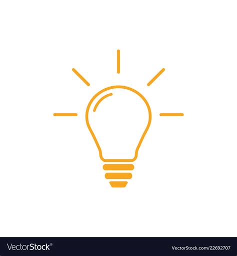 Lightbulb outline graphic design template Vector Image