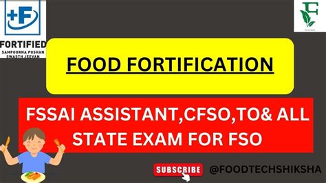 Food Fortification Food Science And Human Nutrition Cfso Exams